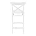thumbnail image 5 of Compamia Cross Contemporary Resin Indoor Outdoor Counter Stool - Set of 1, White, 5 of 5