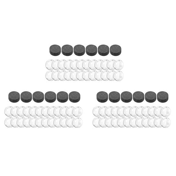 72X 24 Sets Craft Fridge Magnet Glass Ceramic Magnet with Adhesive Backing and Transparent Clear Glass Dome Cabochons
