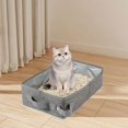 thumbnail image 2 of koolsoo Cat Litter Box Leakproof Easy to Use Travel Waterproof Oxford Cloth Foldable Gray XL, 2 of 9
