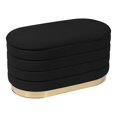 thumbnail image 1 of TOV Furniture Lillian Banc de Rangement Transitionnel en Velours de 16,5 Po H, Noir, 1 of 9