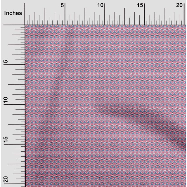 oneOone Tissu Popeline de Coton Imprimé Géométrique Triangle au Mètre 42 Pouces de Large