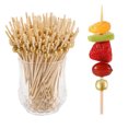 thumbnail image 1 of 200PCS Cocktail Picks, Natural Fancy Toothpicks for Appetizers, Wooden Ball, 1 of 8