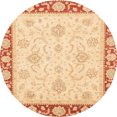 thumbnail image 1 of Ahgly Company Indoor Round Abstract Mustard Yellow Oriental Area Rugs, 4' Round, 1 of 6