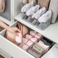 thumbnail image 1 of Clear View Underwear Organizer Box with Lid - 4 Compartments for Bras, Socks & Underwear Storage | Sturdy Plastic Storage Case for Wardrobe | Minimalist Design Home Organizer Container, 1 of 5