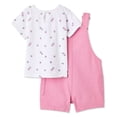 thumbnail image 2 of George Baby Girls' Two Piece Short Overall Set, 2 of 2