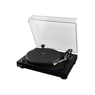 Fluance RT80 Classic High Fidelity Vinyl Turntable Record Player with Audio Technica AT91 Cartridge, Belt Drive, Built-in Preamp, Adjustable Counterweight, Solid Wood Plinth - Piano Black