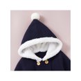 thumbnail image 4 of Honganda Infant Christmas Hooded Romper with Double-Breasted, Fur Ball, 4 of 9