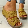 thumbnail image 1 of CEHVOM Summer New Style Thick-soled Slope With Embroidered Hollow With Roman Slippers, 1 of 6