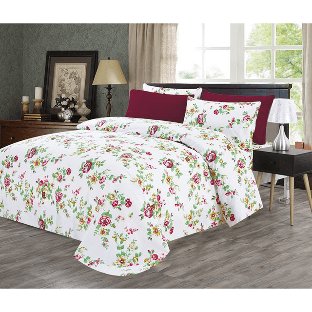 Hotel Club 1200 Super Soft 6-Piece Print Sheet Set (Twin, Garden)