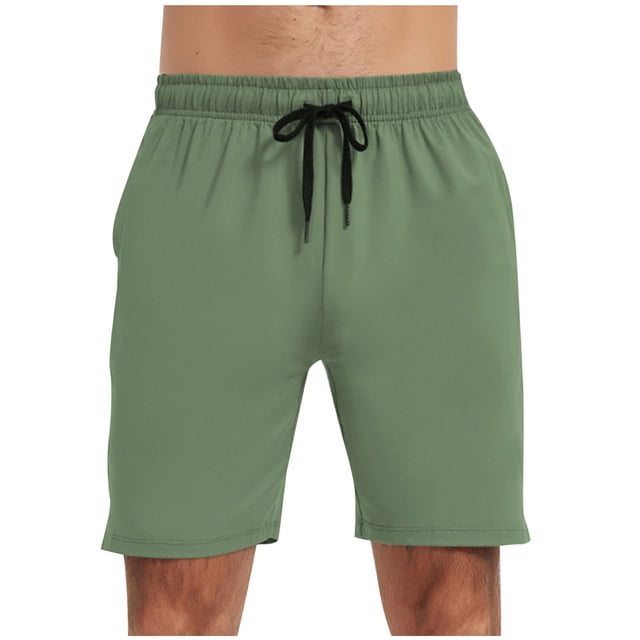 Plebaso Mens Casual Drawstring Shorts Elastic Waist Athletic Shorts Breathable Summer Shorts with Pockets