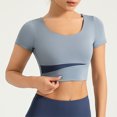 thumbnail image 2 of Timegard Hauts de Yoga pour Femmes Col Rond Manches Courtes Ajusté Confortable Court Extensible Entraînement Gym T-Shirts, 2 of 4