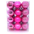 thumbnail image 1 of 24pcs Christmas Decoration Ball 1.2" Shatterproof Assorted Plastic Hang Balls Pendant for Xmas Tree Decoration(Mini Size), 1 of 7