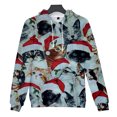 thumbnail image 2 of Pull de Noël Décontracté pour Hommes Mode Impression Numérique en Polaire à Capuche, 2 of 5