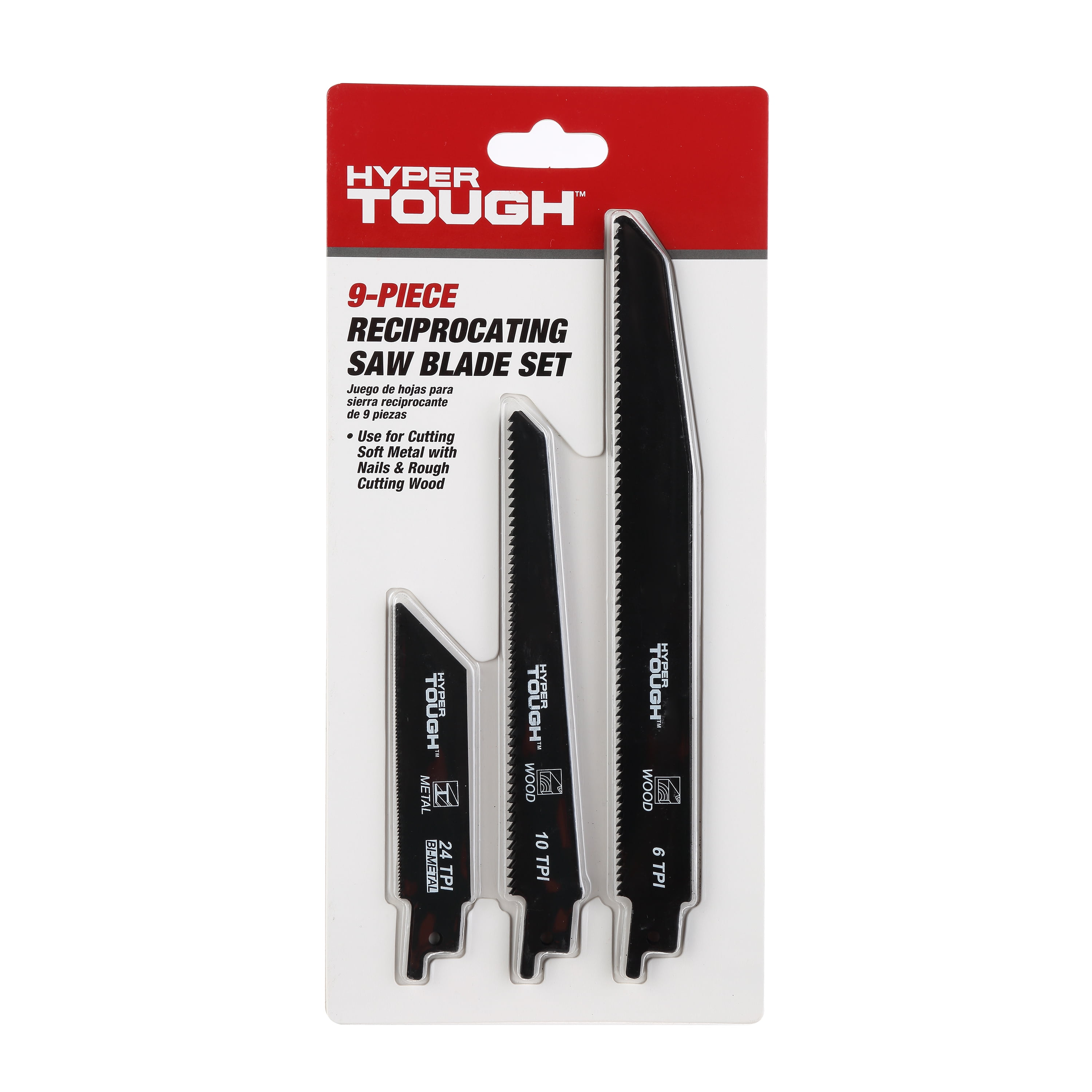Lames de scie alternative Hyper Tough, 9 pièces, matériau en acier, état neuf