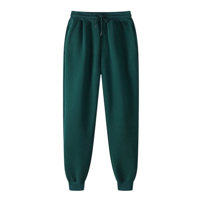 Yuyuzo Plus Size Sweatpants for Women Thick Workout Jogging Pants Elastic Waist Drawstring Solid Color Trackpants