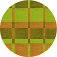 thumbnail image 1 of Ahgly Company Tapis Rond Lavable en Machine Intérieur Transitionnel Vert Pistache, 3 Pieds Rond, 1 of 7