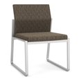 thumbnail image 1 of Fauteuil d'Appoint Sans Accoudoirs pour Réception et Salle d'Attente Gansett / Acier Argenté / Brun, 1 of 5