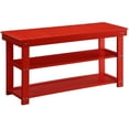 thumbnail image 2 of Convenience Concepts Oxford Utility Mudroom Entryway Bench in Red Wood Finish, 2 of 3