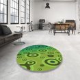 thumbnail image 4 of Ahgly Tapis d'Intérieur Lavable en Machine Carré Vert, 3 Pieds Carré, 4 of 7