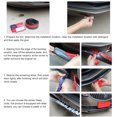 thumbnail image 2 of Front Bumper Cover Universal Car Front front lip rubber cover Lip Protector Guard Flexible Bumper Protective Rubber Strap 2.5m, 2 of 6