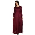 thumbnail image 2 of Bimba Robe Longue Maxi Style Bohème Gothique pour Femmes en Dentelle à Manches Longues, 2 of 9