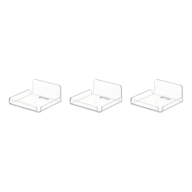 Maoww Sleek and Functional Storage Holder for Living Room Floating Shelf Stand Shelves Clear Style A 3Set