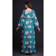 thumbnail image 2 of Bimba Moss Georgette Rose & Ranunculus Floral Printed Womens Long Sleeve Elastic Waist MaxiDressGown-XX-Large, 2 of 5