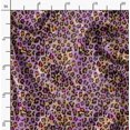 thumbnail image 2 of Soimoi Purple polyester Crepe Fabric Leopard Animal Skin Printed Fabric 1 Yard 52 Inch Wide, 2 of 6