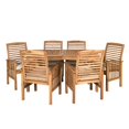 thumbnail image 2 of Acacia Wood Simple Patio 7-Piece Dining Set - Brown, 2 of 4
