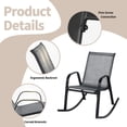 thumbnail image 4 of Gymax 2pcs Patio Rocking Chair Heavy-Duty Metal Rocker Outdoor Anti-Slip Gray, 4 of 8