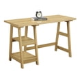 thumbnail image 3 of Convenience Concepts Designs2Go Trestle Desk in Off White Light Oak Wood Finish, 3 of 5