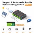 thumbnail image 3 of BMS 200Ah 2560Wh 12V Cycle Solar Golf For LiFePO4 RV Battery Cart Deep Built-in, 3 of 10