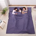 thumbnail image 2 of Graflsoa Doublure de Sac de Couchage de Voyage Ultralégère, Polyester Respirant, Bleu Saphir, 180 cm x 210 cm, Compacte et Portable pour le Camping et la Randonnée, 2 of 7
