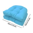 thumbnail image 3 of Fridja 2 Pcs High Back Chair Cushions for Outdoor Indoor, Soft Lightweight Comfortable Patio Furniture Tufted Pillow All Weather Replacement Outdoor Rocking Chair Cushions, 19 x 19 Inches, 3 of 5