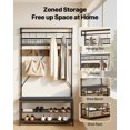 thumbnail image 2 of VEVOR Hall Tree, 72 in Coat Rack with Shoe Bench, 2-Tier Freestanding Shoe Rack Storage Organizer with Hooks, Hanging Rod and Wire Shelf, Steel Frame Entrance Coat Holder for Entry, Bedroom, Closet, 2 of 9