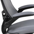 thumbnail image 3 of Mid-Back Dark Gray Mesh Swivel Ergonomic Task Office Chair with Flip-Up Arms, 3 of 9