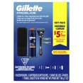 thumbnail image 1 of Gillette ProGlide Razor for Men, 1 Handle + 3 Razor Blade Refills + Gillette Pro Shave Gel, Includes razor travel cover, 1 of 8