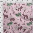 thumbnail image 3 of oneOone Cotton Poplin Light Pink Fabric Tropical Animal Sewing Craft Projects Fabric Prints By Yard 42 Inch Wide, 3 of 4