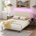 thumbnail image 2 of Homy Casa Modern Queen Bed with Folding Tray Desk Combination, 2 of 14