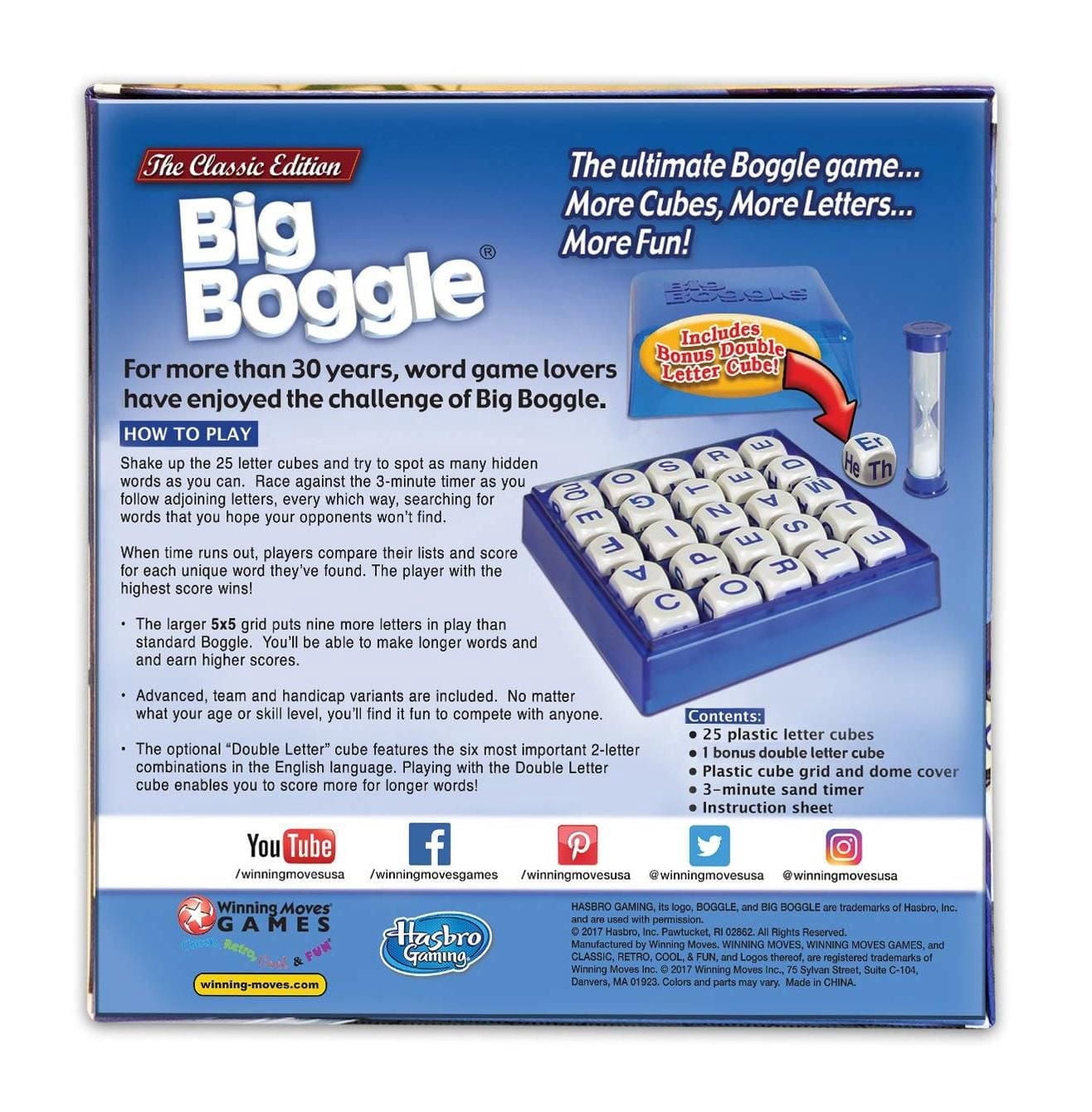 Winning Moves Games Big Boggle The 3-Minute Word Game Classic Edition
