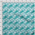 thumbnail image 4 of oneOone Silk Tabby Turquoise Blue Fabric Kawai Craft Projects Decor Fabric Printed By The Yard 42 Inch Wide-LZ, 4 of 5