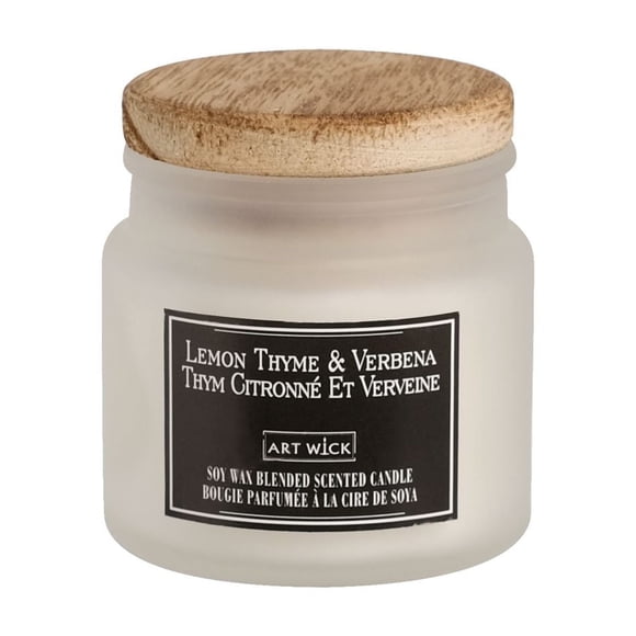 Art Wick 2.4OZ Lemon Thyme & Verbena Soy Wax Blended Scented Candle,1 cotton wick