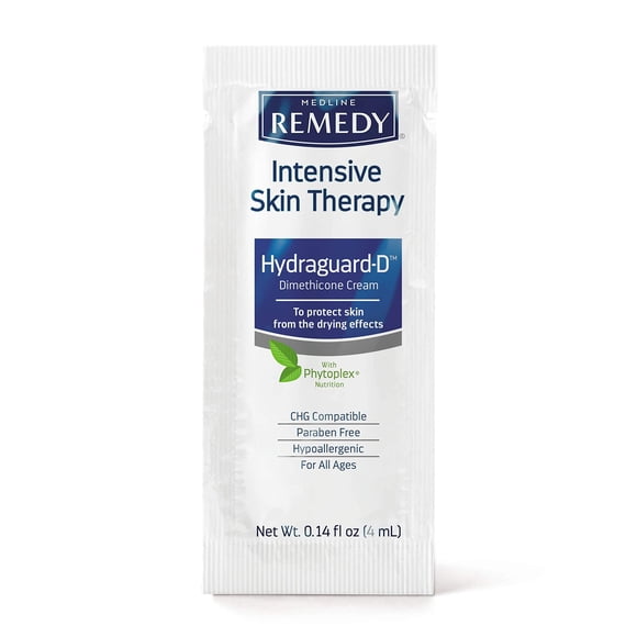 Medline Remedy Crème en Silicone Spécialisée pour l'Hydratation de la Peau, Formule de Guérison Avancée, Sachet de 4 g, Lot de 144