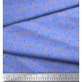 thumbnail image 3 of Soimoi Blue Rayon Crepe Fabric Triangle & Floral Love Text Print Sewing Fabric Yard 46 Inch Wide, 3 of 3