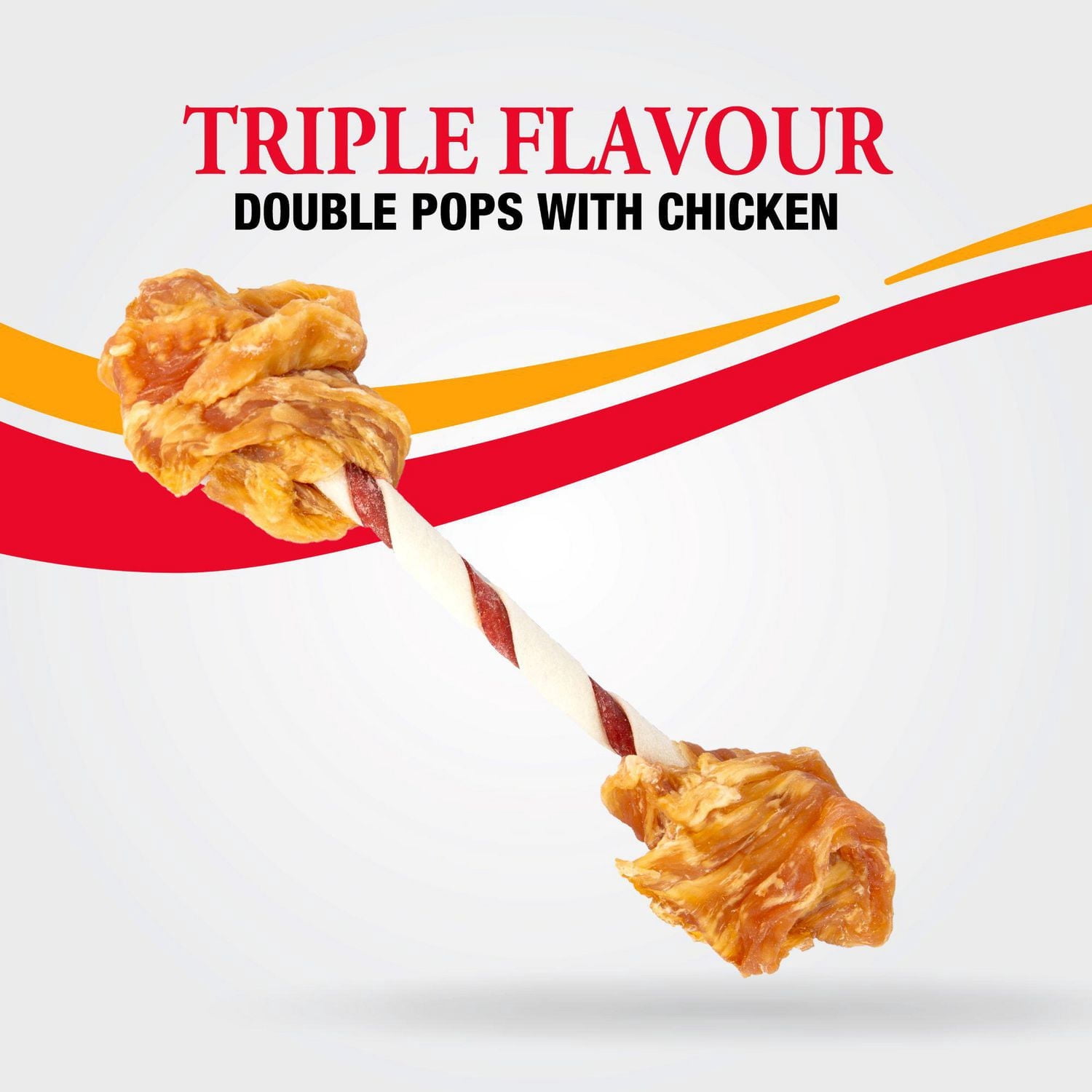 Good ’n’ Fun Sucettes Doubles Triple Saveur avec Poulet, Gâterie pour tous les chiens, 155g