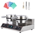 thumbnail image 1 of Kojooin Commercial Belgian Waffle Iron, Rotating Round Waffle Maker with Non-Stick Plates, Adjustable Temperature and Timer, 1 of 8