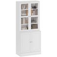 thumbnail image 1 of HOMCOM Armoire de Rangement Bibliothèque, Grande Bibliothèque Moderne, Blanc, 1 of 10