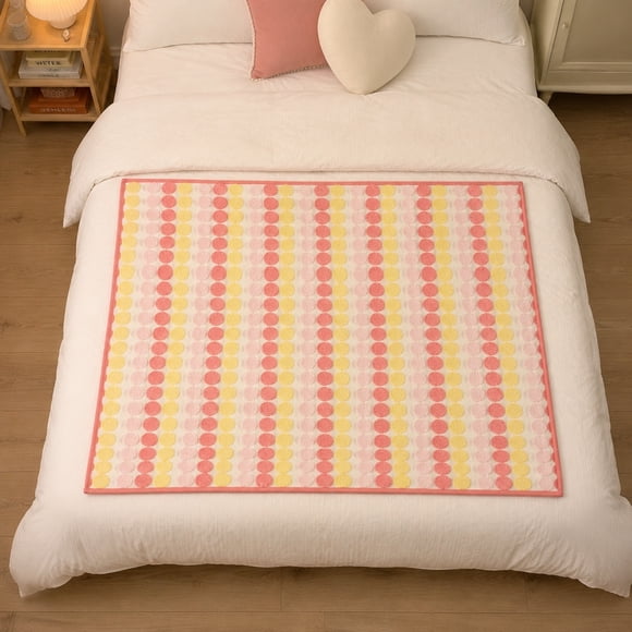 Flannel Throw Blanket 100 X 70 Cm Soft Decorative Blanket for Sofa Bed Couch | Cozy Lightweight Polyester Plaid Coverlet for Indoor Home Use | Bedroom Living Room Lounge Reading Relaxation