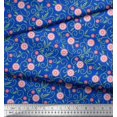 thumbnail image 2 of Tissu Popeline de Coton Pomme Tourbillonne & Tissu Imprimé Artistique Floral par la Cour 42 Pouces de Large, 2 of 3