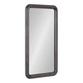 thumbnail image 1 of Kate and Laurel Pao Modern Rounded Rectangular Wall Mirror, 17 x 32, Gray, Decorative Industrial Tall Wood Mirror with Radius Corners for Vertical or Horizontal Display, 1 of 8